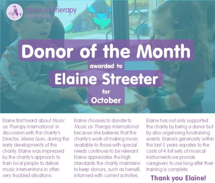 Donor of the Month October 2019